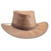 Crusher Mens Crushable Leather Outback Hat Bomber